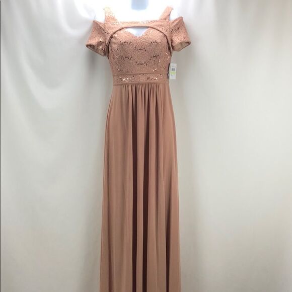 Night way rosegold maxi dress - Picture 1 of 9